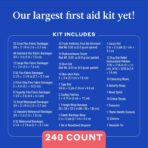 Welly Comprehensive First Aid Kit - FSA Eligible - Adhesive Bandages, Tape and Non-Stick Pads, Butterfly Strips, Cleansing Wipes, Ointments, Gauze, and More - 240 Pieces - Image 4