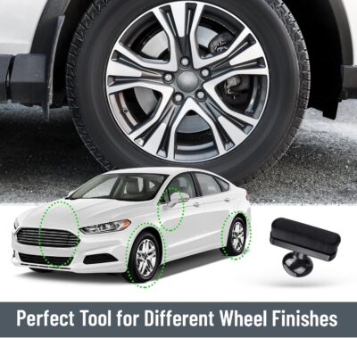 BABYSHEEP Car Tire Shine Applicator,Large Vegan Tire Shine Brush - Automotive Tire Dressing Applicator Brush with Storage Stand for Tire Detailing & Car Wash Kit, Black, 3.6 Inch Length (Black) - Image 7