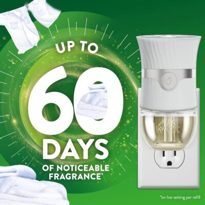 Air Wick Plug in Scented Oil Starter Kit, 2 Warmers + 6 Refills, Fresh Linen, Same Familiar Smell of Fresh Laundry, Eco Friendly, Essential Oils, Air Freshener - Image 2