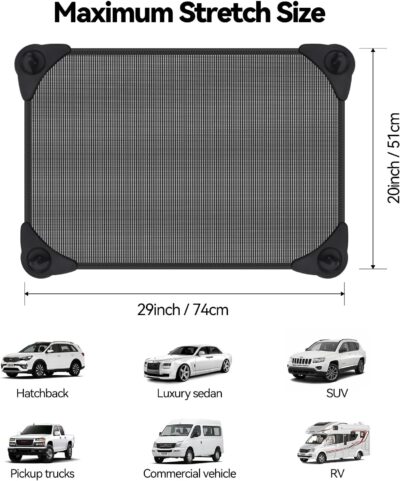 Car Window Shades，2 Pack Car Window Shade for Baby,Side Window Sun Shades Protect Child, Pets from Sun Glare and UV Rayse (29"x20") - Image 2