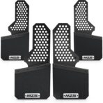 MZS Truck Mud Flaps, 4Pcs Black Universal Splash Guards Mudflaps Mudguard Fender Flares Universal for Pickup Off-Road Vehicles, Front and Rear