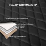 Leather Car Seat Covers,Breathable and Waterproof Seat Cover Full Set,PU Premium Universal Fit Automotive Airbag Compatible for Cars Sedans SUVs Vans and Trucks(Full Seat,Black,N1) - Image 7