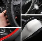 GIANT PANDA Steering Wheel Cover for Toyota, Auto Car Steering Wheel Cover for Toyota Highlander Rav4 Corolla Camry,Standard Size - Red - Image 5