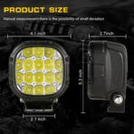 BIGLION.X 4 Inch Round Led Offroad Lights Pair 160W 18800LM Driving Spot Light Pods Super Bright Off Road Fog Lights with Wiring Harness 12V 24V for Pickup Trucks SUV UTV ATV - Image 7