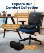 Everlasting Comfort Doctor Recommended Memory Foam Seat Cushion for Office Chairs & Car - Ergonomic Office Desk Accessories - Cushions for Tailbone Pain Relief, Sciatica (Black Airflow, Large) - Image 10