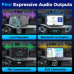 Portable Apple Carplay Screen for Car, 8" Wireless Android Auto Screen with 4K Dash Cam & 1080P Backup Camera, Secure Strong Bracket, Navigation, Bluetooth, Mirror Link, Fits All Vehicles - Image 7