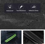 Waterproof Cover for Jeep Wrangler JK JL CJ YJ TJ 4 Door 1987-2026 Outdoor Sun Rain Wind Snow Protection Dustproof Covers with Driver Door Zipper Black - Image 4
