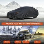 Kayme 7 Layers Car Cover Custom Fit for Chevrolet Chevy Camaro (2010-2025) Waterproof All Weather for Automobiles, Outdoor Full Cover Rain Sun UV Protection.Black - Image 7