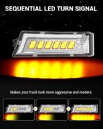 Z-OFFROAD LED Headlights Assembly DOT Approved with DRL Turn Signal Hi/Low Sealed Beam Compatible with 03-06 Chevy Silverado Avalanche (Sequential Turn Signal + Clear Side Marker) - Chrome - Image 2