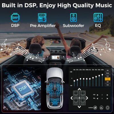 Double Din Car Stereo with 7" HD Touchscreen, Wireless Apple Carplay & Android Auto, Bluetooth, 240W, SWC, Subwoofer Output, Mirror Link, FM/AM Car Radio Receiver, Backup Camera - Image 6