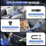 Handheld Vacuum Cordless, 16000PA Strong Suction Hand Held Car Vacuum Cleaner, Portable Hand Vacuum Rechargeable with Multi-Nozzles & LED Light for Home, Car, Office, Pets - Image 2