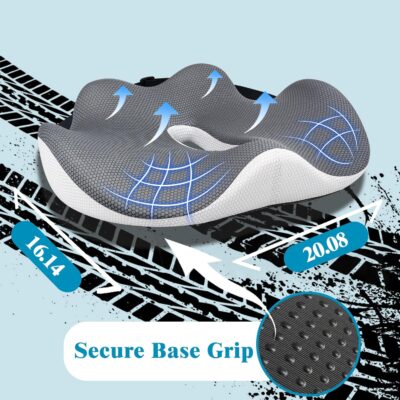 X-Large Seat Cushion for Truck Driver, Upgraded Cushion for Back Support and Pain Relief, Memory Foam with Non-Slip Washable Cover, Relieves Long-Term Truck Sitting and Pain - Image 8