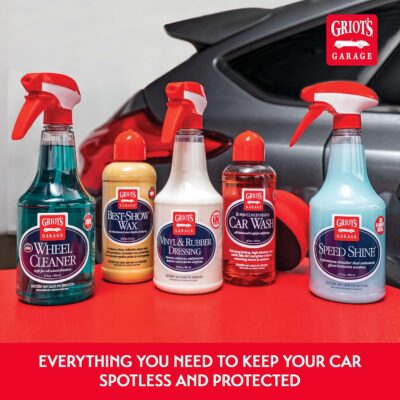 Griot's Garage Starter Car Care Kit, Vehicle Detailing Set, Includes Car Wash, Wax, Vehicle Detailer, Wheel Cleaner, Clay Bar, Vinyl and Rubber Dressing, 11131 - Image 5