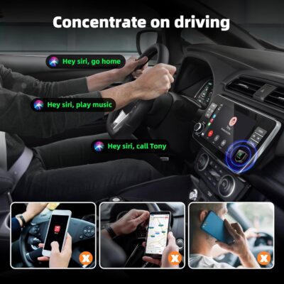 2026 Wireless CarPlay Adapter for Apple iPhone, Small Size Plug and Play, Mini USB Design for Cars with Built-in Wired Apple CarPlay, Fast and Stable Connection Car Play Wireless Adapter - Image 5