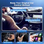 2 in 1 Mini Android Auto and Wireless CarPlay Adapter Convert Factory Wired to Wireless Dongle, Compact Size USB CarPlay Wireless Stick AAndroid Auto Adapter for iOS 12+/Android No Delay - Image 2