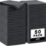 AIDEA Microfiber Cleaning Cloth Grey 50PK, Microfiber Towels for Cars, Premium Car Cloths, Dusting Cloth Lint Free Cleaning Rags for SUVs, House, Kitchen, Window, Workshops,11.5×11.5"