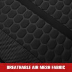 Breathable Premium Car Seat Covers Full Set，3D Air-Mesh Seat Covers for Cars，Comfortable Safety Airbag Compatible，Universal for Most Cars Sedan Truck SUV(Black) - Image 6