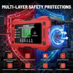 Battery Charger 15A 12V Fully Automatic Smart Trickle Car Battery Charger Maintainer with LCD Display & Temperature Compensation for Car Truck Motorcycle Lawn Mower Boat - Image 6