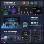 4GB+64GB Car Radio for Honda CRV 2012 2013 2014 2015 2016, 10 Inch IPS Touch Screen CRV Car Stereo with Wireless Carplay/Android Auto, DSP, Bluetooth, Backup Camera, Built-in GPS, FM Radio - Image 5