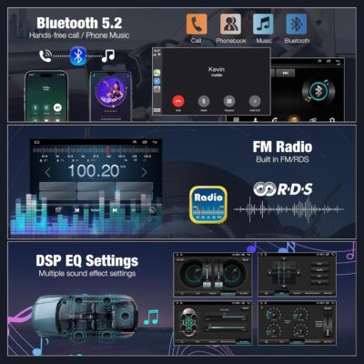 4GB+64GB Car Radio for Honda CRV 2012 2013 2014 2015 2016, 10 Inch IPS Touch Screen CRV Car Stereo with Wireless Carplay/Android Auto, DSP, Bluetooth, Backup Camera, Built-in GPS, FM Radio - Image 5