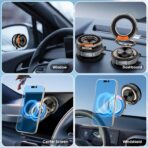 Magnetic Car Phone Holder for Mag-Safe [108+LBS Suction & 3200gf Magnetic] 360° Adjustable Ultra Suction Cup Phone Holders for Your Car/Gym/Mirror, Car Mount for iPhone & Android - Image 2