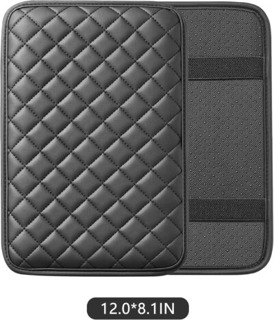 Car Armrest Covers, Vehicle Center Console Cover, Middle Storage Organizer Pads, Dog & Cat Paws Protetor, Nappa Leather, Waterproof, Anti-Slip, Auto Interior Accessories, Black, Size S - Image 8
