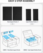 Golf Trunk Organizer with Built-in Hard Frame & Insulated Cooler Compartment, Ventilated Shoe Storage for 2 Pairs(Up to Mens US 11), Car Trunk Locker for Balls, Tees, Polos, Gloves - Black - Image 7