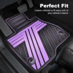 Floor Mats Fit for Honda Civic 2022-2025 2026 Sedan Hatchback Si (Include Sport,Not for Hybrid), with&w/o USB Port | for Acura Integra 2023-2026, All Weather Car Floor Liners, Black & Purple - Image 4