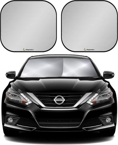 Magnelex Windshield Sun Shade - Reflective Fabric Blocks Sun and Keeps Your Vehicle Cool, Foldable Sun Shield for Car Sunshade - Image 3