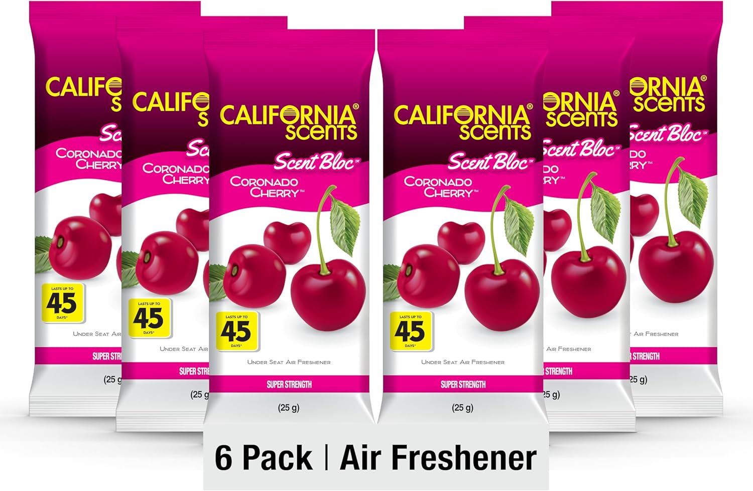 81Dn24mdHxL._AC_SL1500_.jpg California Scents Power Bloc Car Air Freshener, Coronado Cherry Scent - Image 1