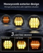 DOT Approved 1000% Bright 120W 7'' Motorcycles LED Headlight with Amber Lens DRL Compatible with Road King Road Glide Street Glide Electra Glide Ultra Limited Heritage Softail Fat Boy Yamaha - Image 5