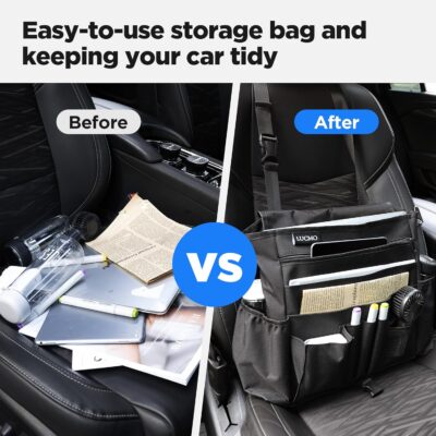 LUCMO Car Seat Organizer with Tablet and Laptop Compartment, Multiple Pockets Truck Front Seat and Backseat Organizer, Portable Large Capacity Office Bag with Adjustable Strap and Hardened Buckles - Image 9