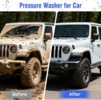 Pressure Washer, Power Washer with 4 Quick Connect Nozzles 1 Foam Cannon, High Pressure Cleaning Machine for Cars/Fences/Driveways/Patios/Farms/Home Cleaning - Image 8