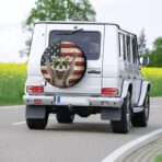 Spare Tire Cover for RV Camper Funny Cute Raccoon American Flag, Weatherproof Universal Wheel Cover for RV Travel Trailer Camper Truck 14inch - Image 7