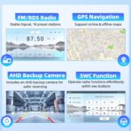 4GB+64GB, 8 Core Qualcomm Car Stereo Radio for Hyundai Santa Fe 2006-2012 Android 13 Wireless CarPlay Android Auto 9 Inch IPS Touchscreen GPS Navigation Bluetooth 5.1 DSP WiFi AHD Backup Camera SWC - Image 6