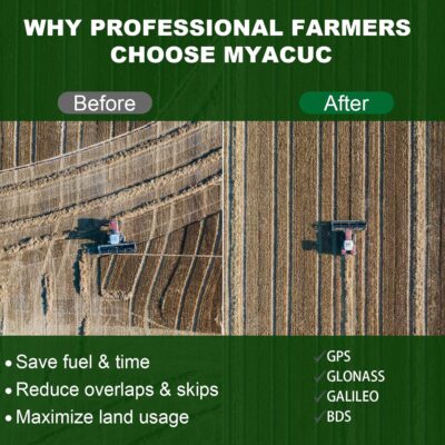 Tractor GPS Navigator for Precision Farming, GNSS Agricultural Farming Navigator with 9" Touch Screen Suitable for Spraying Plowing and Sowing Farmland Activities Automatic Positioning - Image 2