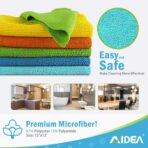 AIDEA Microfiber Cleaning Cloth 100PK, Soft Absorbent Rags, Microfiber Towels for Cars, Kitchen Towels, Dusting Cloth for Home, Window, Cleaning Supplies,12"×12" - Image 6