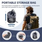 Travel Pillow with Extra Large Hood for Airplane Long Flights Privacy and Comfort Memory Foam with Skin-Friendly Cover for Road Trip Head&Neck Support for Plane Office Cars Sleeping & Rest (Grey) - Image 7