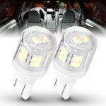 T10 194 168 LED Dome Light Bulbs, 300lm 6000K White Super Bright 2825 W5W LED Interior Bulbs, 3w AC/DC12V-24V T10 Wedge for RV Car Dome Map Door Courtesy Trunk License Plate Light, Non-Dimmable, 2pcs
