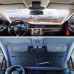 2026 Windshield Sun Shade Umbrella, Foldable Car Sunshade for Mid-Size Sedan, 360 Rotating Automotive Interior Sun Protection for 99% Heat UV Blocking, Auto Heat Shield Accessories(Medium) - Image 2