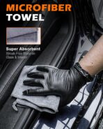 8PCS Car Detailing Brush Set, Interior Car Cleaning Kit with Dash Duster, 4 Detailing Brushes (Soft to Hard), Microfiber Towel, Cleaning Gel, for Vents, Dashboard & Leather Seats - Image 4