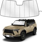 Windshield Sun Shade for Lex-us GX550 GX 550 2024-2026 Custom Fit Accordion Folding Design Window Sunshade Car Accessories, Full Coverage Sun Visor Protector - Blocks 99% UV Rays