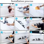 TOMALL 1 Pair 29.7'' Mountains Stickers Decal for Car Body Door Side Auto Snow Mountains Graphic Vinyl Decal Decoration for SUV Truck Off-Road Vehicles Universal Long Size Stickers Accessories (Black) - Image 6