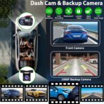 SJoyBring [QLED Screen Upgrade] 7" Double Din Car Stereo with Dash Cam, Wireless Apple CarPlay and Android Auto, Bluetooth, 240W 4.2-Channel Audio Output, MirrorLink, Backup Camera, AM/FM Car Radio - Image 3