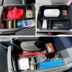 JOJOMARK for VW Atlas and Cross Sport Accessories Center Console Organizer 2018 2019 2020 2021 2022 2023 Insert ABS Armrest Box Secondary Storage (Not fit for 2024) - Image 6