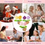 3 PCS Crochet Flower Pot,Crochet Tulip Small Potted Plants Handmade Knitted Flower Mothers Day Valentines Gifts Desk Car Dashboard Decor Gifts - Image 7