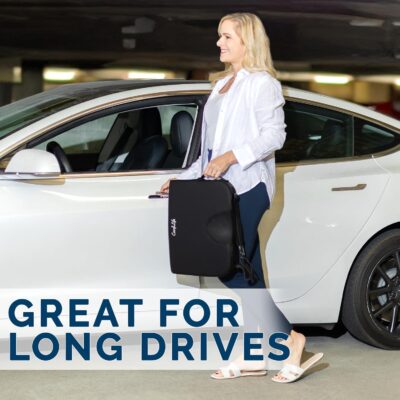 ComfiLife Car Seat Cushion–Premium Wedge 100% Polyurethane Foam Car Cushions for Driving–Auto Seat Cushion–Back & Sciatica Pain Relief for Long Drives–Comfort for Car Driver,Office, Truck Seat (Black) - Image 5