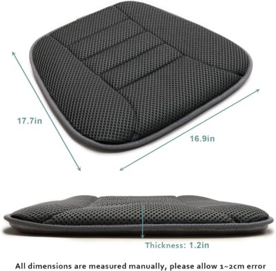 AEROiVi Car Seat Cushion for Driving, Breathable 3D Air Mesh, Non-Slip Bottom, Comfort Car Seat Protector, Car Seat Pad Also Works with Truck and Office Chair Home - Image 5