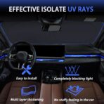 MORNYRAY Car Windshield Sun Shade，Reflector Sunshade Offers Ultimate Protection for Car Interior，Cool Reflective Sun Blocker，Foldable Car Interior Accessories (Black, Medium),(64x32 inches) - Image 7