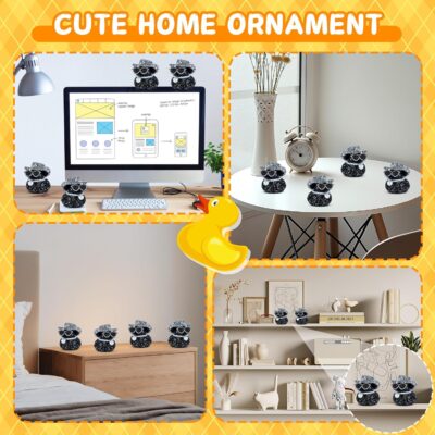 Black Diamond Rubber Duck with White Diamond Hat, Sunglasses & Pearl Necklace - Funny Car Dashboard Decor Accessory, Premium PVC Material - Image 5